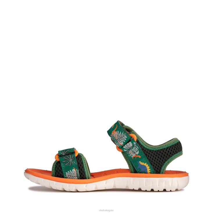 Clarks 0DX8L3845 marea surf k clarks combi verde niños combinación verde