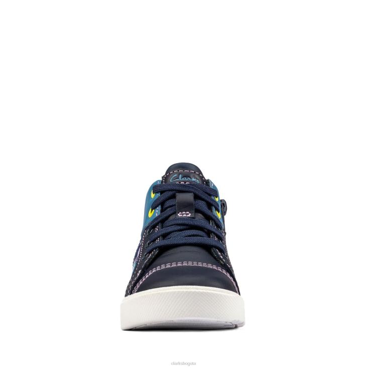 Clarks 0DX8L3848 clarks city scare t cuero azul marino niños cuero azul marino