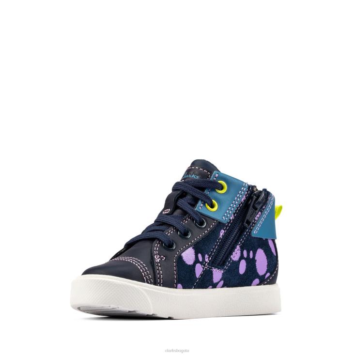 Clarks 0DX8L3848 clarks city scare t cuero azul marino niños cuero azul marino