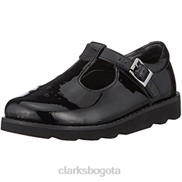 Clarks 0DX8L385 Mocasines niña clarks Crown Wish negro niños palmadita negra