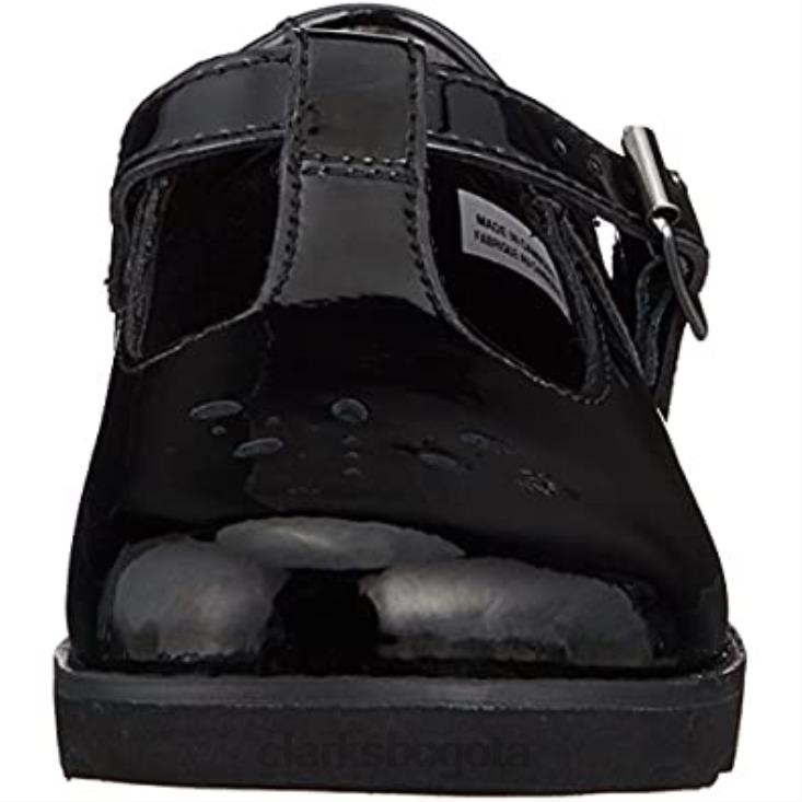 Clarks 0DX8L385 Mocasines niña clarks Crown Wish negro niños palmadita negra
