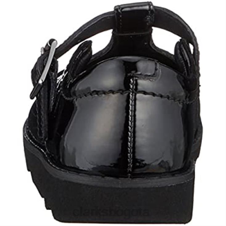 Clarks 0DX8L385 Mocasines niña clarks Crown Wish negro niños palmadita negra