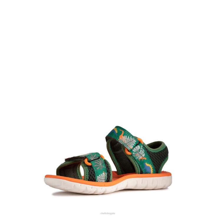 Clarks 0DX8L3851 clarks combi verde surf marea t niños combinación verde