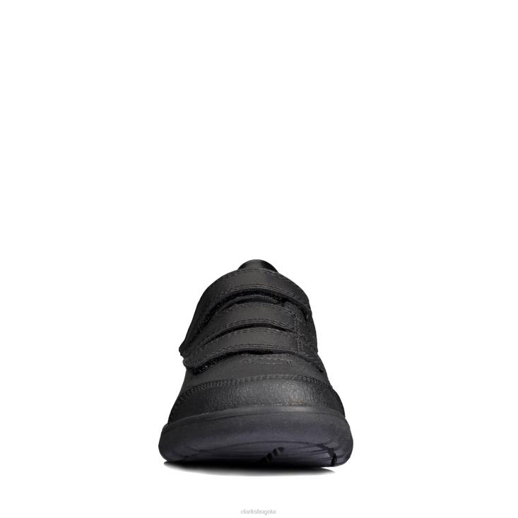 Clarks 0DX8L3859 clarks de cuero negro scape sky y niños cuero negro