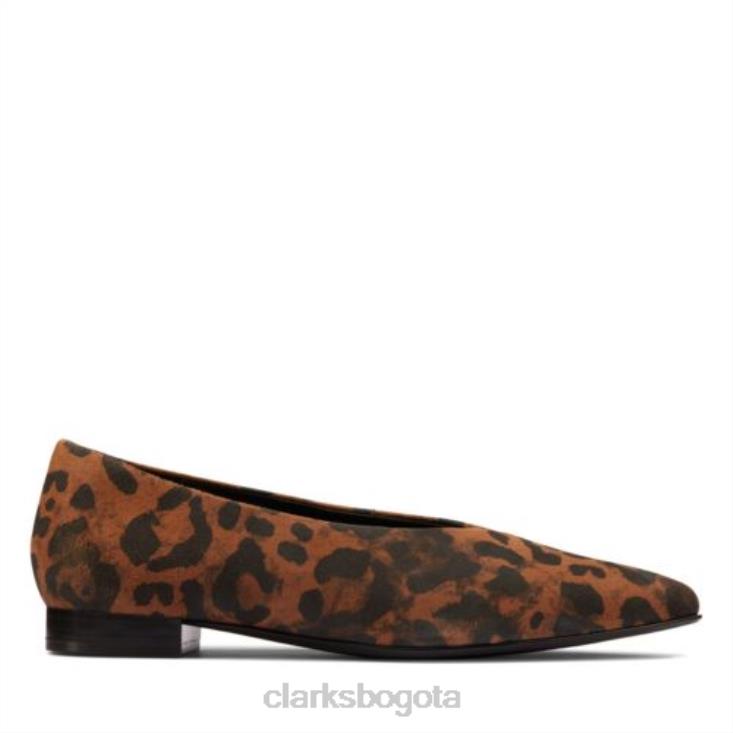 Clarks 0DX8L3860 estampado de leopardo laina 15 clarks fáciles mujer estampado de leopardo