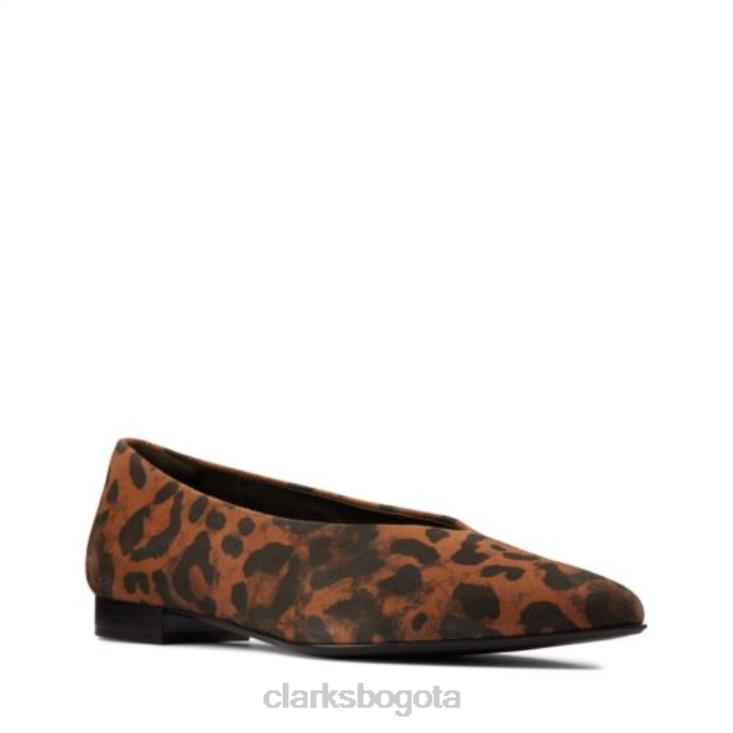 Clarks 0DX8L3860 estampado de leopardo laina 15 clarks fáciles mujer estampado de leopardo