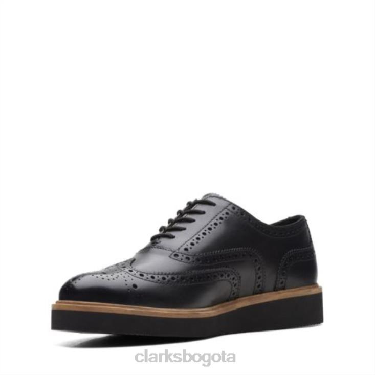 Clarks 0DX8L3866 clarks glickly brogue cuero negro mujer cuero negro