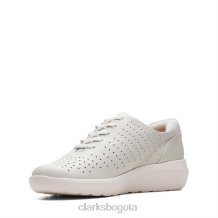 Clarks 0DX8L3870 clarks de cuero blanco kayleigh aster mujer cuero blanco
