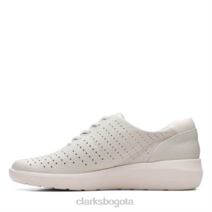 Clarks 0DX8L3870 clarks de cuero blanco kayleigh aster mujer cuero blanco