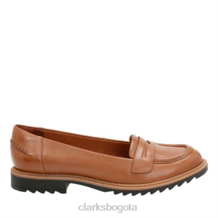 Clarks 0DX8L3874 clarks griff milly cuero tostado mujer cuero marrón