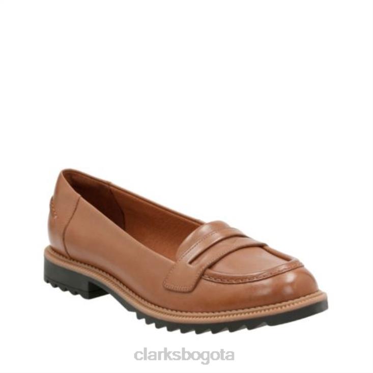 Clarks 0DX8L3874 clarks griff milly cuero tostado mujer cuero marrón