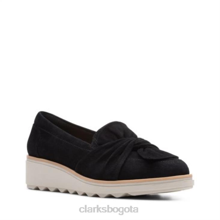 Clarks 0DX8L3878 clarks sharon dasher ante negro mujer ante negro