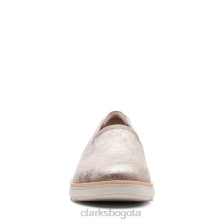 Clarks 0DX8L3879 sharon dolly clarks peltre metálico textil mujer textil metálico peltre