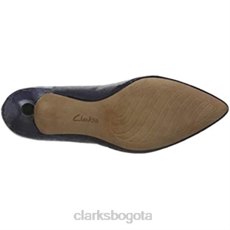 Clarks 0DX8L388 clarks zapatos de tacón linvale jerica de cuero azul marino para mujer mujer cuero azul marino