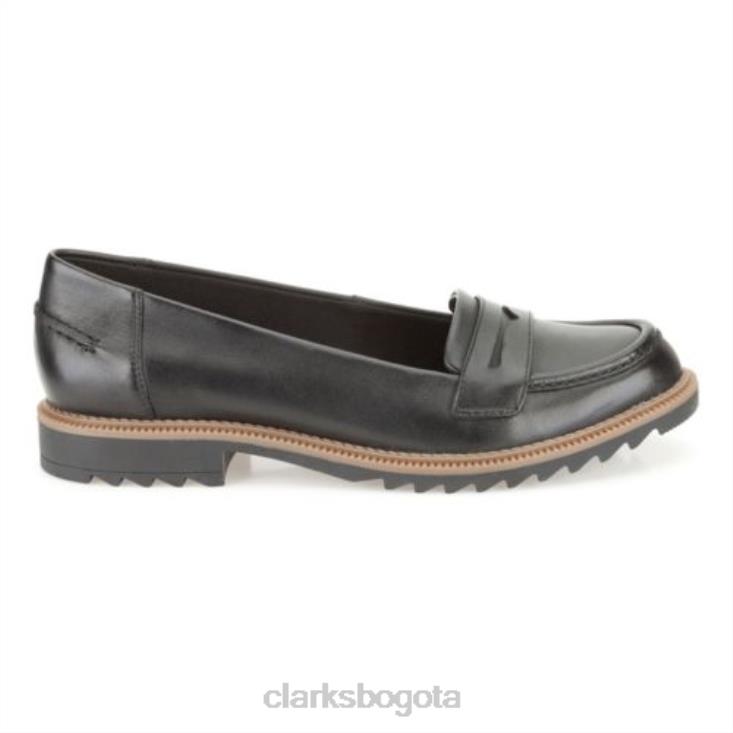 Clarks 0DX8L3884 griff de cuero negro milly clarks mujer cuero negro