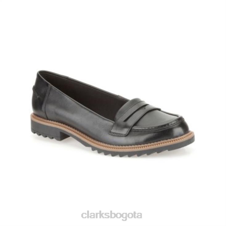 Clarks 0DX8L3884 griff de cuero negro milly clarks mujer cuero negro