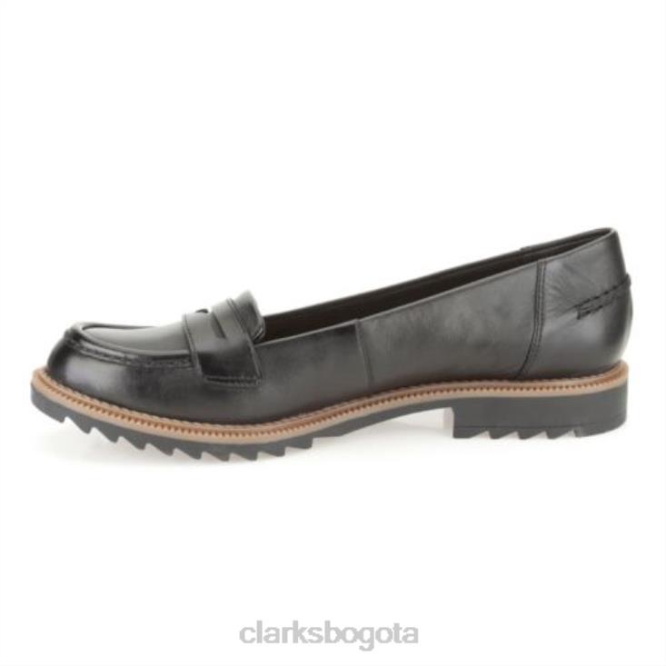 Clarks 0DX8L3884 griff de cuero negro milly clarks mujer cuero negro