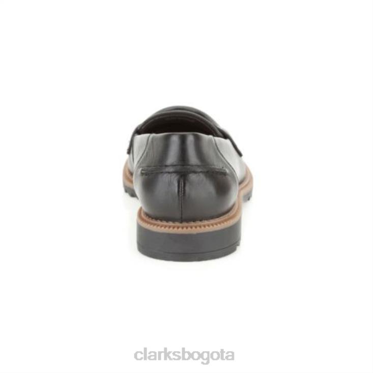 Clarks 0DX8L3884 griff de cuero negro milly clarks mujer cuero negro