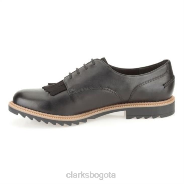Clarks 0DX8L3885 griff mabel clarks cuero negro mujer cuero negro