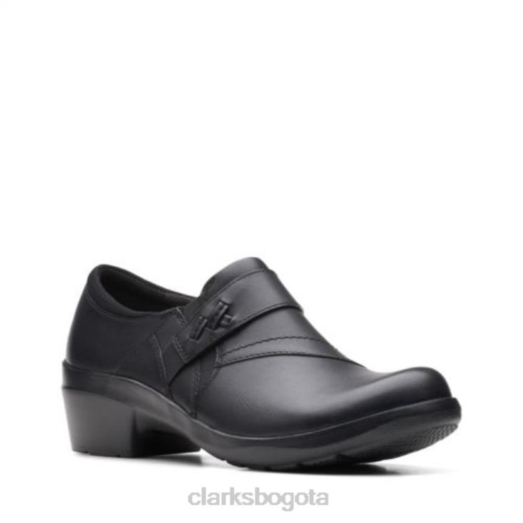 Clarks 0DX8L3894 angie perla cuero negro clarks mujer cuero negro