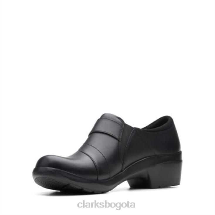 Clarks 0DX8L3894 angie perla cuero negro clarks mujer cuero negro