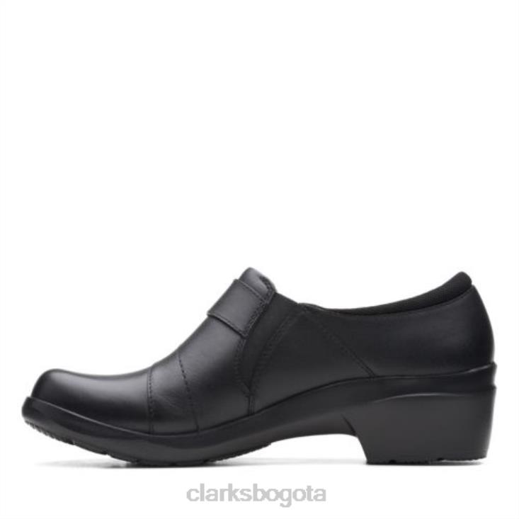 Clarks 0DX8L3894 angie perla cuero negro clarks mujer cuero negro