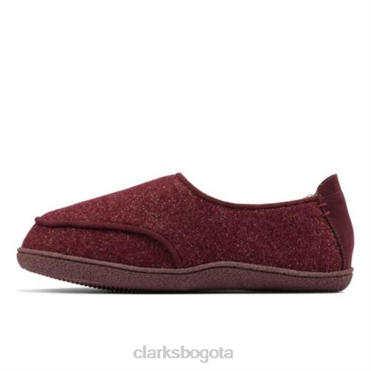 Clarks 0DX8L3895 encanto del hogar clarks burdeos interés mujer interés burdeos