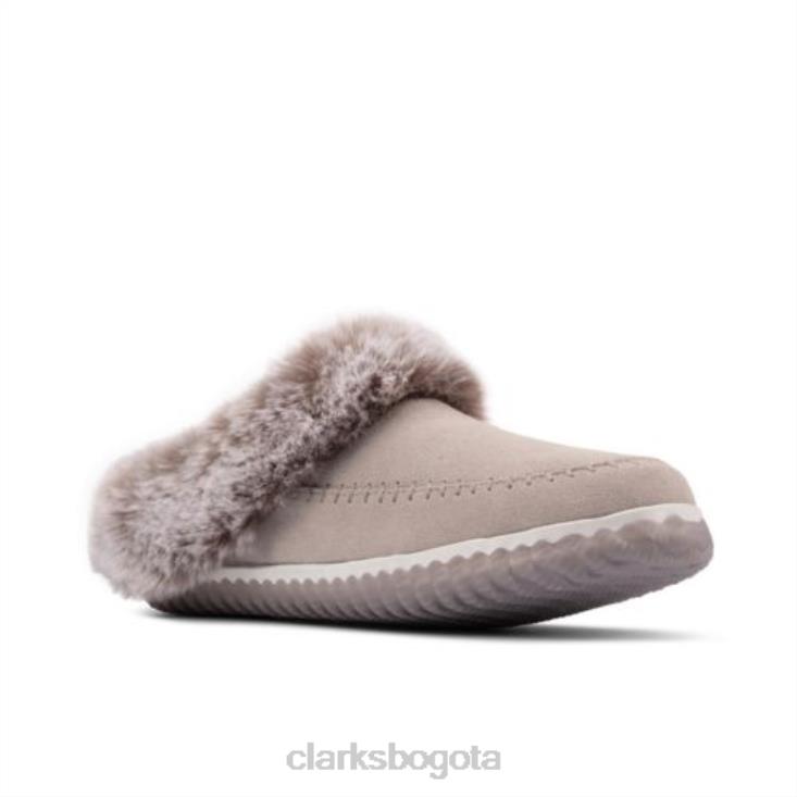 Clarks 0DX8L3896 clarks home2 soft ante gris mujer gamuza gris