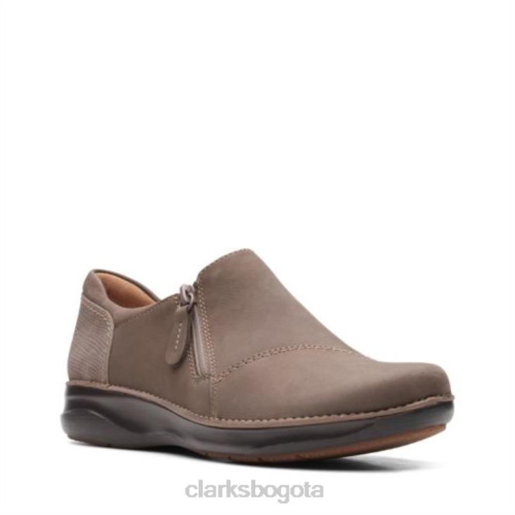 Clarks 0DX8L3897 clarks taupe nubuck appley zip mujer nubuck topo