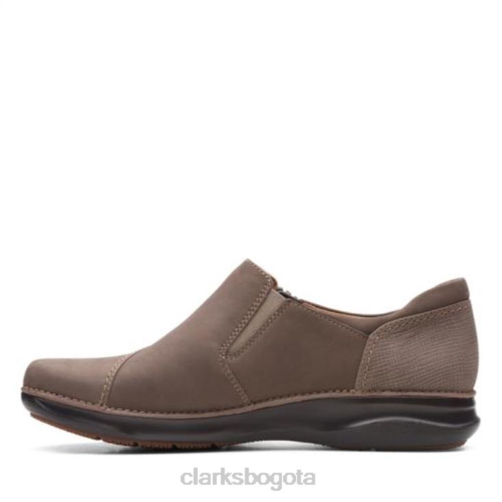 Clarks 0DX8L3897 clarks taupe nubuck appley zip mujer nubuck topo