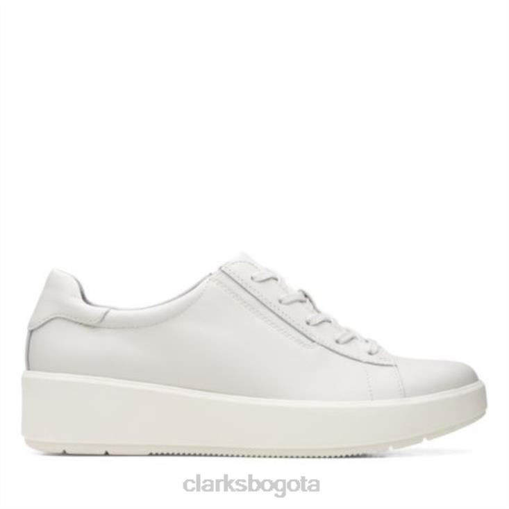 Clarks 0DX8L3898 clarks layton encaje cuero blanco mujer cuero blanco