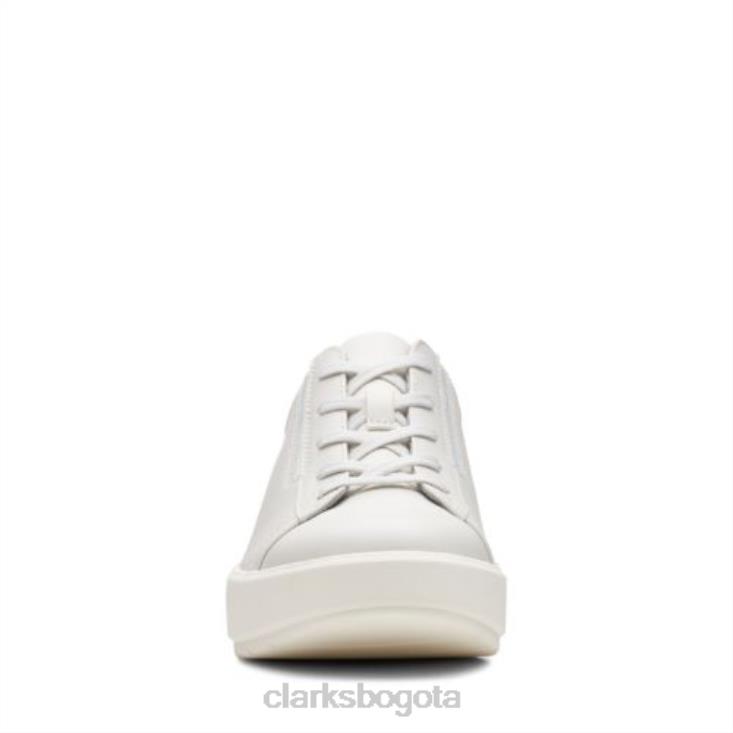 Clarks 0DX8L3898 clarks layton encaje cuero blanco mujer cuero blanco