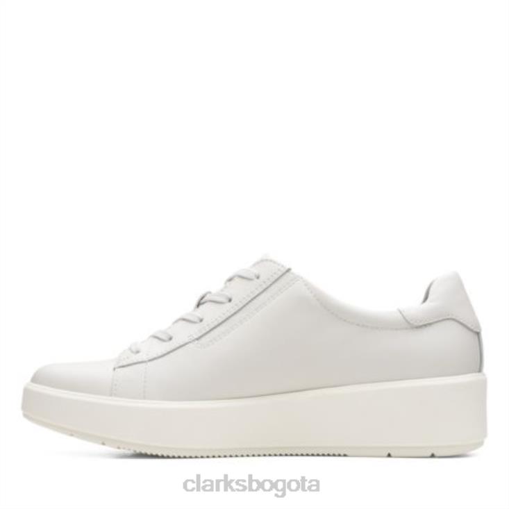 Clarks 0DX8L3898 clarks layton encaje cuero blanco mujer cuero blanco