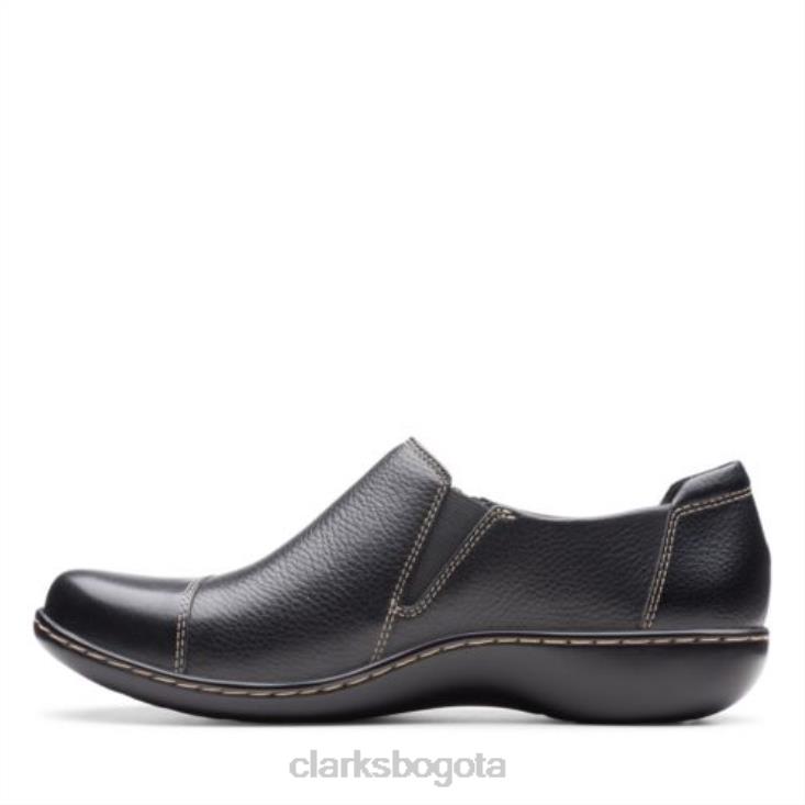 Clarks 0DX8L3901 clarks ashland palm cuero negro mujer cuero negro