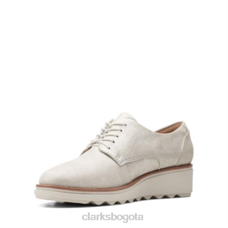 Clarks 0DX8L3910 sharon noel clarks plateados metálicos mujer plata metalizada