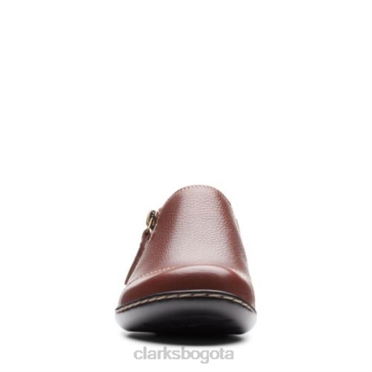 Clarks 0DX8L3911 ashland palm clarks caoba ny cuero mujer cuero caoba