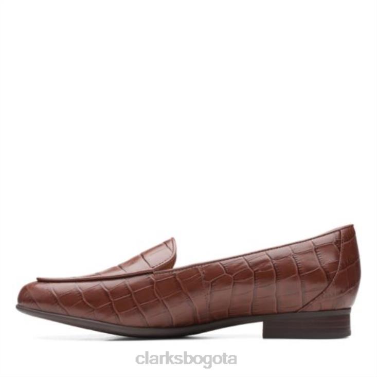 Clarks 0DX8L3915 Clarks Croc Bronceado Oscuro Un Blush Facil mujer cocodrilo bronceado oscuro