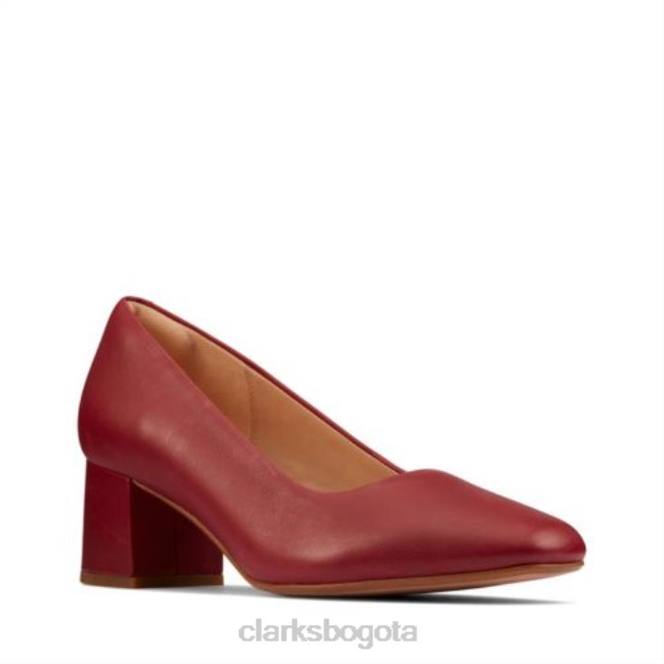 Clarks 0DX8L3916 vino cuero transparente 55 clarks de corte mujer cuero vino