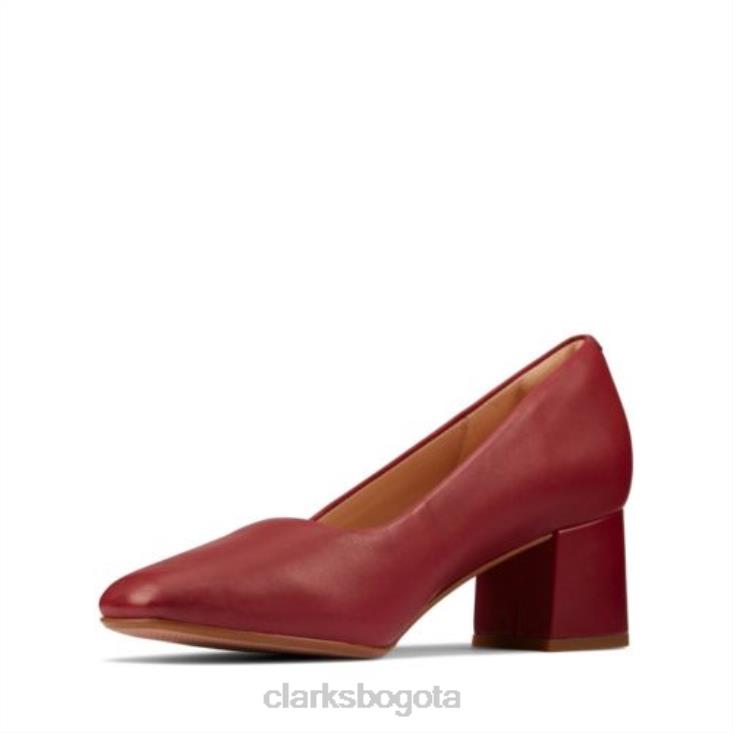 Clarks 0DX8L3916 vino cuero transparente 55 clarks de corte mujer cuero vino