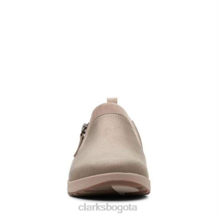 Clarks 0DX8L3930 clarks un adorn zip taupe mujer gris pardo
