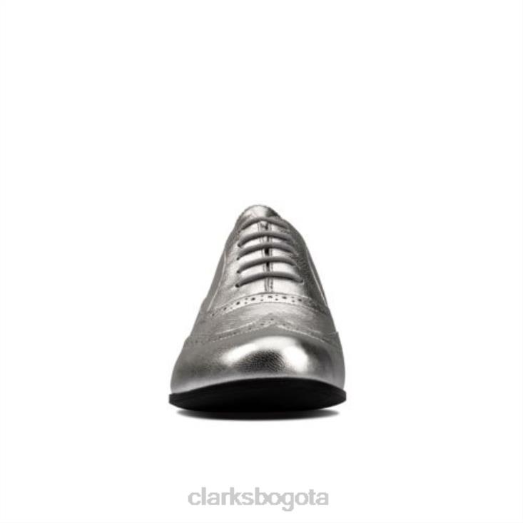Clarks 0DX8L3931 clarks hamble roble metalizado plateado mujer plata metalizada
