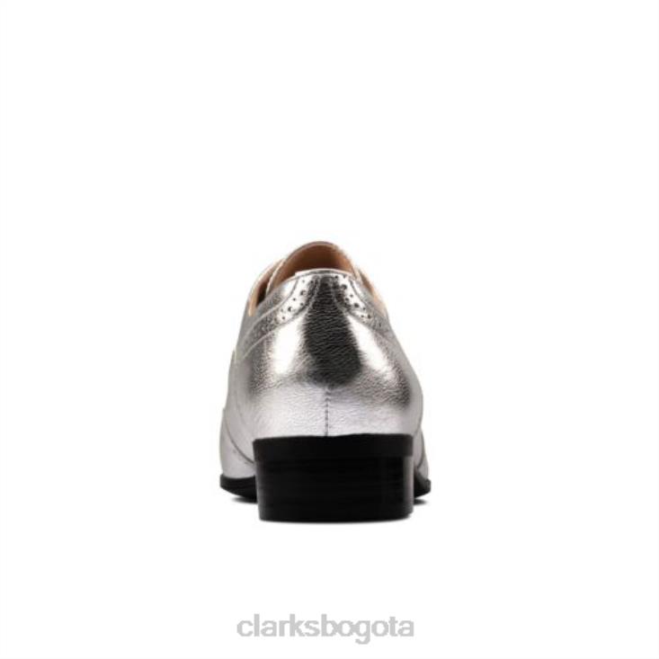 Clarks 0DX8L3931 clarks hamble roble metalizado plateado mujer plata metalizada