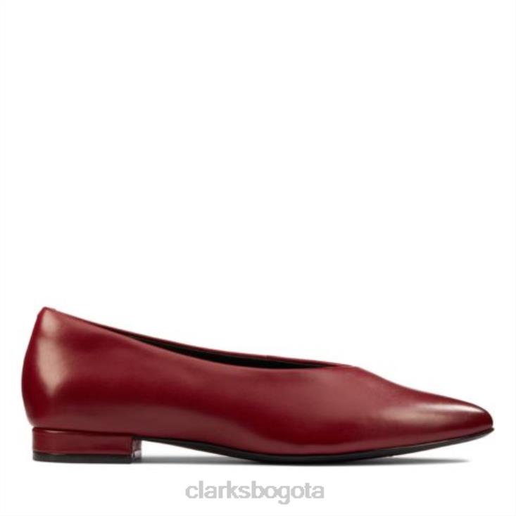 Clarks 0DX8L3933 Laina 15 Easy Clarks Vino Cuero mujer cuero vino