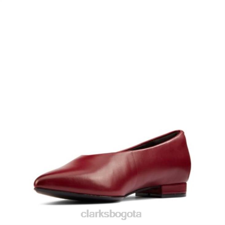 Clarks 0DX8L3933 Laina 15 Easy Clarks Vino Cuero mujer cuero vino