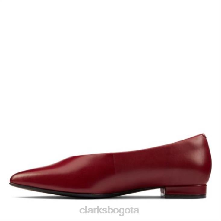 Clarks 0DX8L3933 Laina 15 Easy Clarks Vino Cuero mujer cuero vino