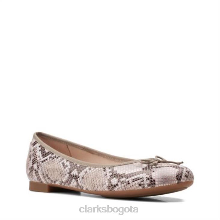 Clarks 0DX8L3939 serpiente natural flor de alta costura clarks mujer serpiente natural