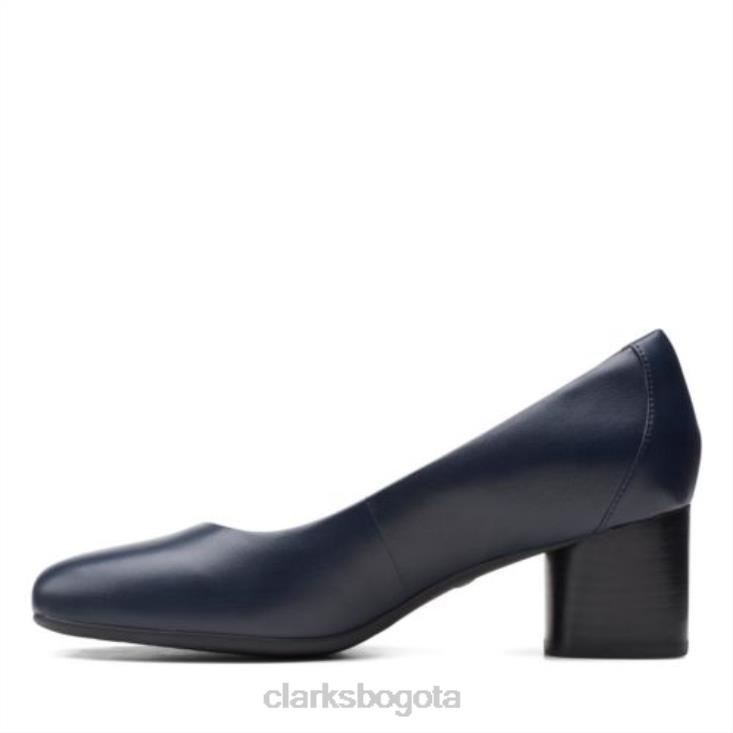Clarks 0DX8L3942 vestido un cosmo clarks de cuero azul marino mujer cuero azul marino