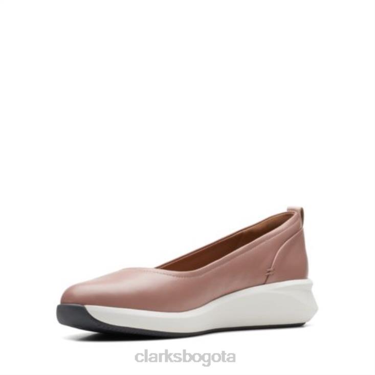 Clarks 0DX8L3947 clarks un rio vibe de cuero rosa polvoriento mujer cuero rosa polvoriento