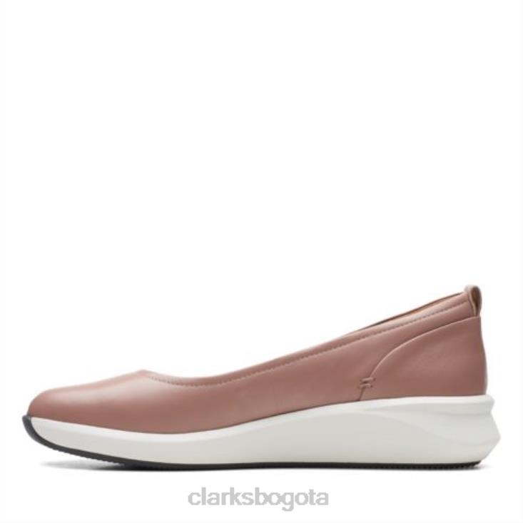 Clarks 0DX8L3947 clarks un rio vibe de cuero rosa polvoriento mujer cuero rosa polvoriento