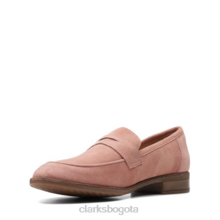 Clarks 0DX8L3950 clarks de gamuza rosa trish rose mujer gamuza rosa